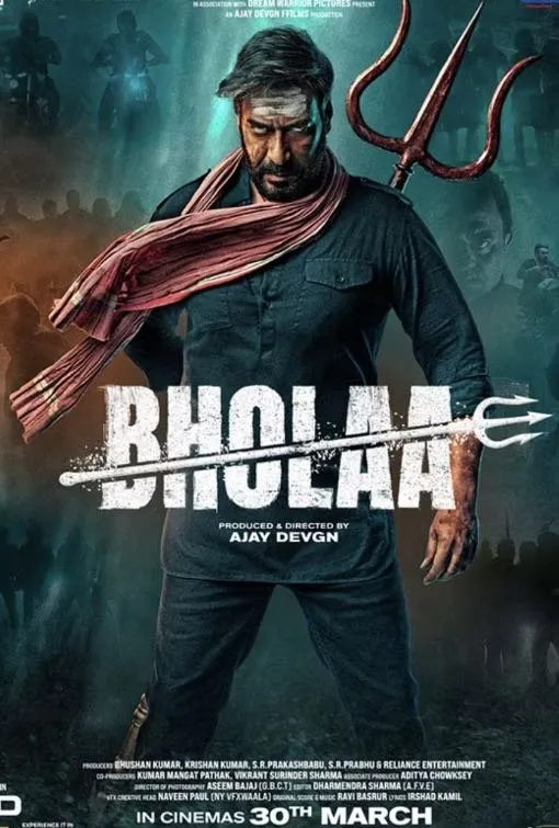 Affiche du film d'action Bholaa disponible en VOD 4K